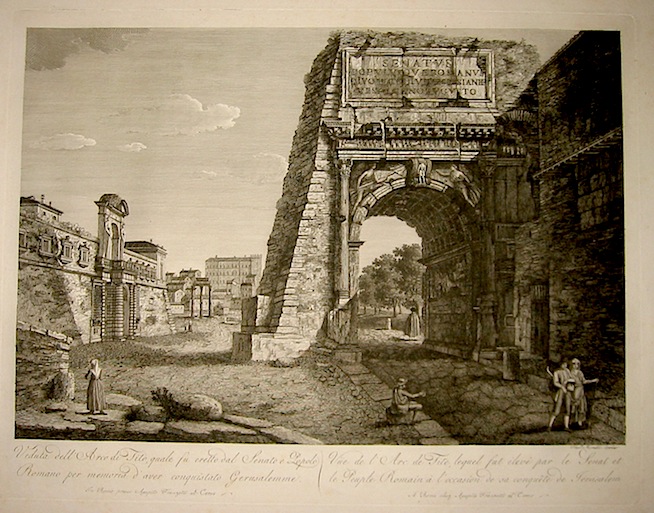 Morel François (1768-1832) Veduta dell'Arco di Tito 1798 Roma 